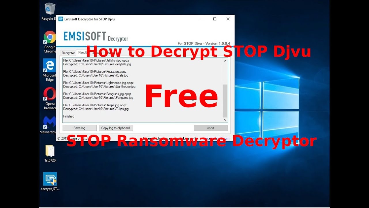 stop djvu ransomware decryptor